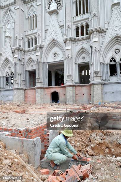 New cathedral construction site. Than Phuoc. Vietnam.