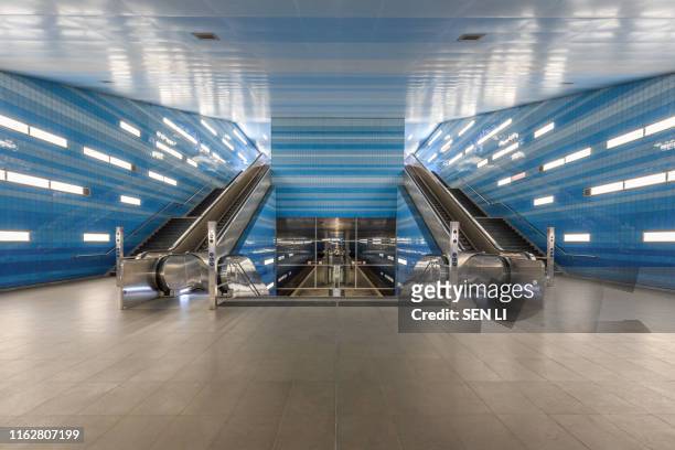 t-centralen underground metro station in stockholm, sweden - metro hamburg stock pictures, royalty-free photos & images