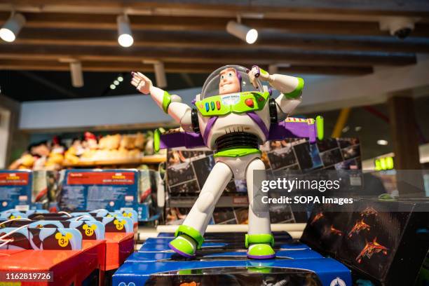 Buzz Lightyear toy seen at a Shanghai Disney Resort store in Shanghai Hongqiao International Airport.