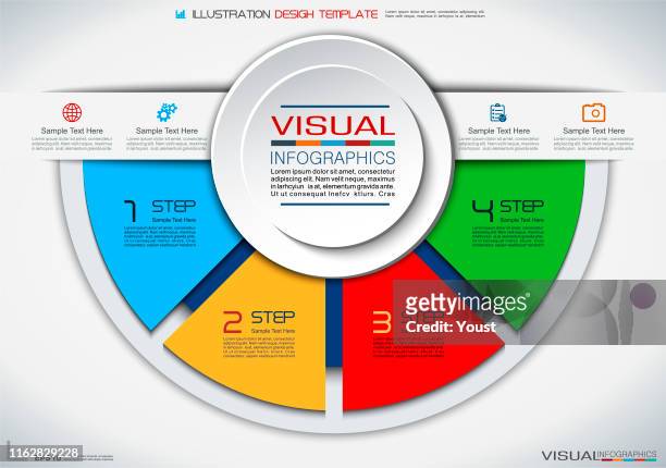 ilustraciones, imágenes clip art, dibujos animados e iconos de stock de infografía sin negocios en estilo circular - construction frame