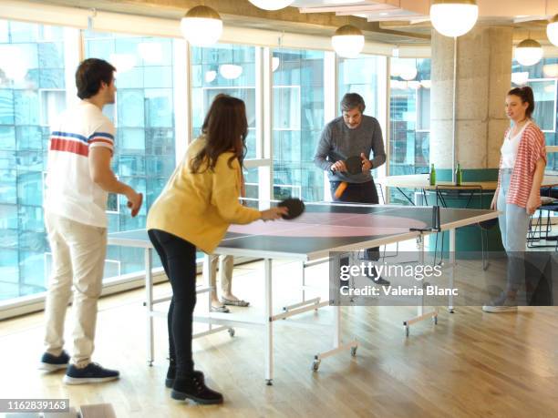 relax recreation in the office - office ping pong stock pictures, royalty-free photos & images