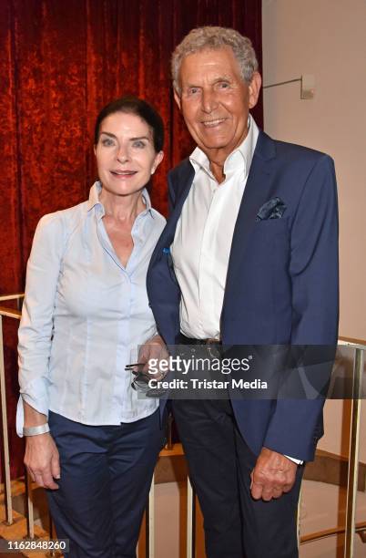 Gudrun Landgrebe and Ulrich von Nathusius attend the Goetz George Award at Astor Film Lounge on August 19, 2019 in Berlin, Germany.