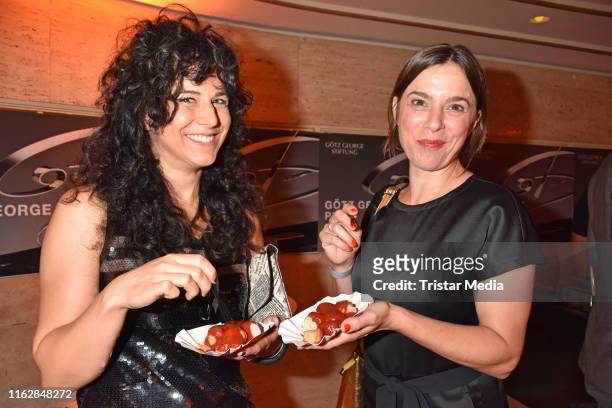 Huberta Ulmen and Annika Kuhl attend the Goetz George Award at Astor Film Lounge on August 19, 2019 in Berlin, Germany.
