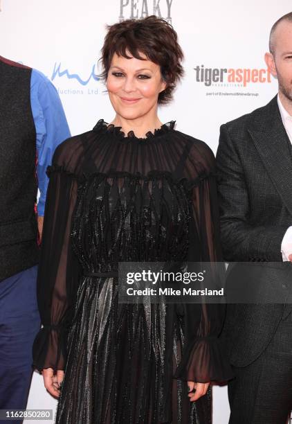 Helen McCroy attends the premiere of the 5th season of "Peaky Blinders" at Birmingham Town Hall on July 18, 2019 in Birmingham, England.