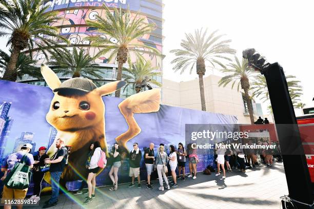 General view of the Pokemon Detective Pikachu activation at the 2019 Comic-Con International on July 18, 2019 in San Diego, California.