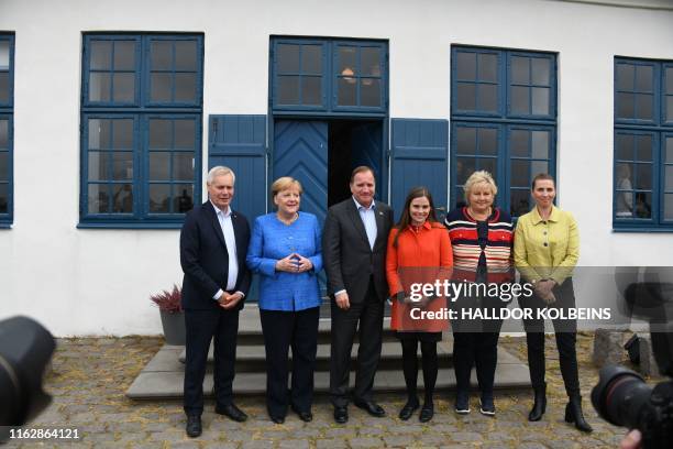 Finland's Prime Minister Antti Rinne, German Chancellor Angela Merkel, Sweden's Prime Minister Stefan Lofven, Iceland's Prime Minister Katrin...