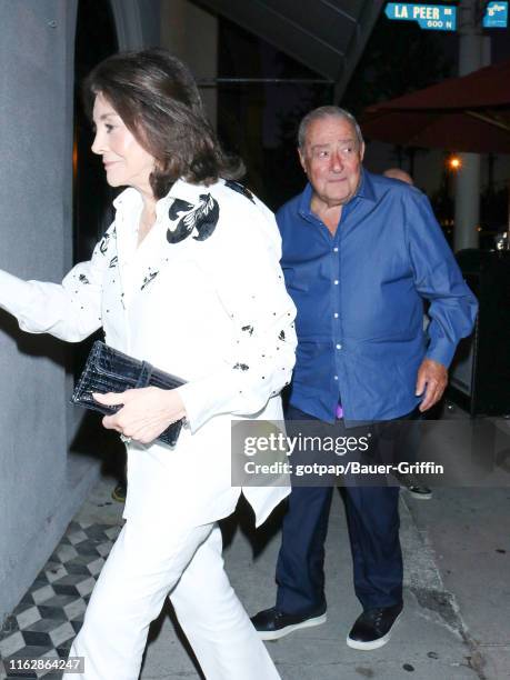 Bob Arum and Lovee Duboef are seen on August 19, 2019 in Los Angeles, California.