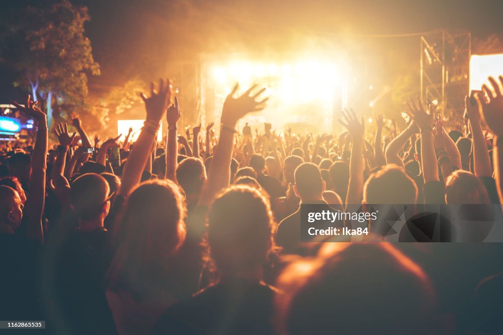 People having fun at a concert