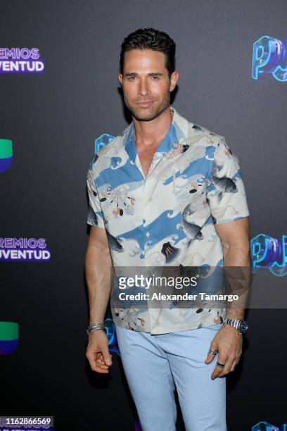 Sebastian Rulli attends Premios Juventud 2019 at Watsco Center on July 18, 2019 in Coral Gables, Florida.