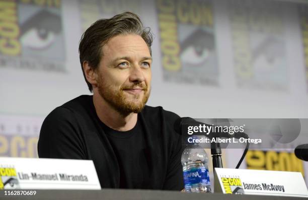 James McAvoy speaks at the "His Dark Materials" panel and Q&A during 2019 Comic-Con International at San Diego Convention Center on July 18, 2019 in...