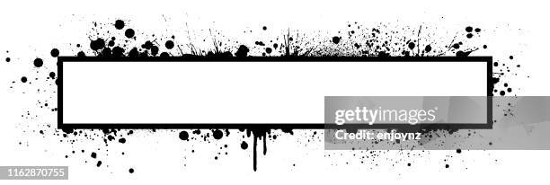 black grunge frame - mud splat stock illustrations