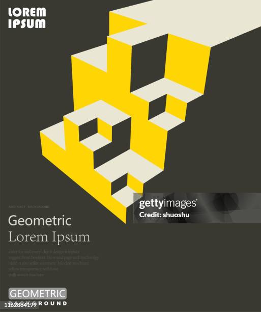 stair stye minimalism geometric cube pattern background - vector cube background stock illustrations