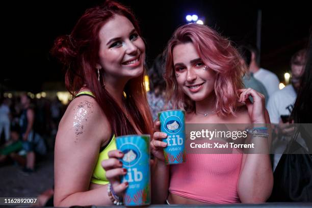 Festival-goers attend to Festival Internacional de Benicassim on July 18, 2019 in Benicassim, Spain.