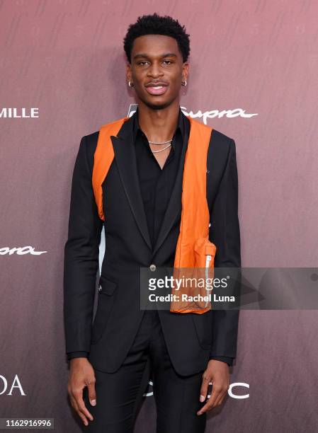 Shai Gilgeous-Alexander attends Sports Illustrated Fashionable 50 at The Sunset Room on July 18, 2019 in Los Angeles, California.
