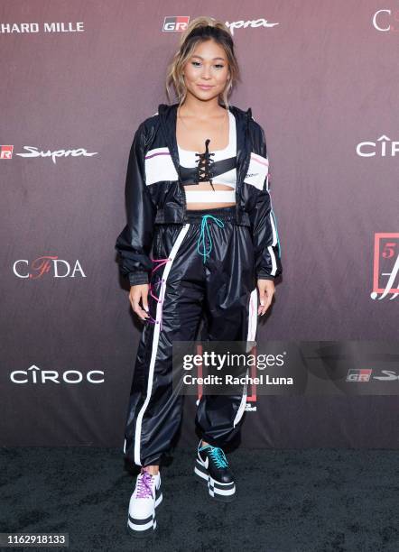 Chloe Kim attends Sports Illustrated Fashionable 50 at The Sunset Room on July 18, 2019 in Los Angeles, California.