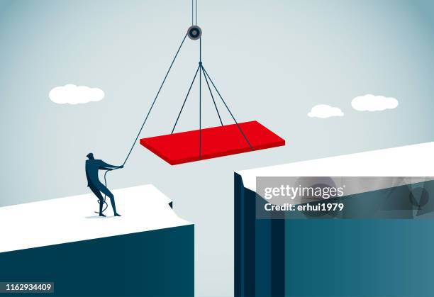 bridging the gap - bridging the gap stock illustrations