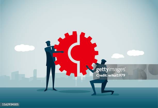 teamwork - consistent stock illustrations