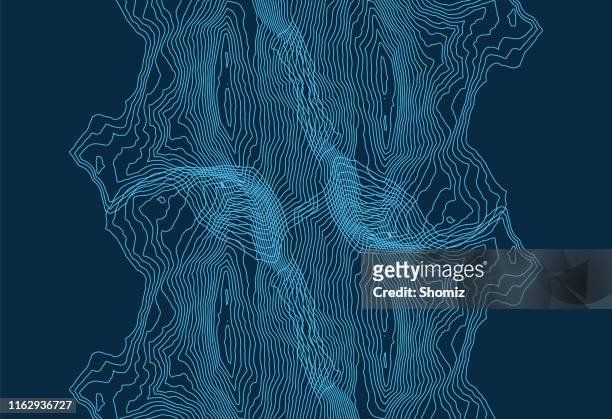 bstract polygonal wave wireframe background - sea stock illustrations
