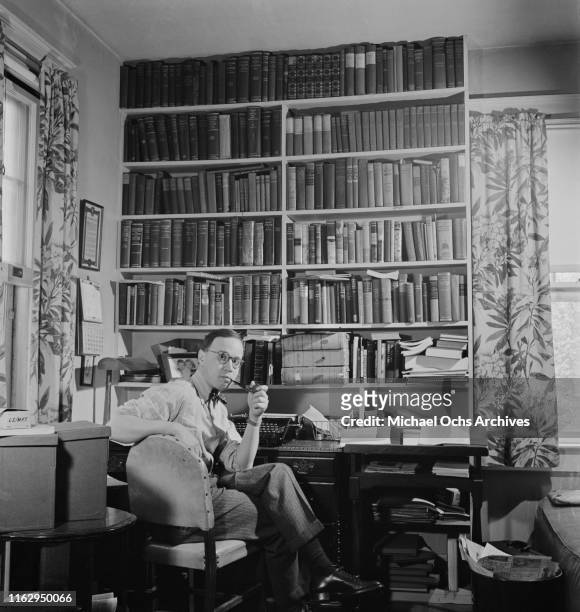 American historian and sociologist Arthur Schlesinger Jr in Washington DC, US, circa 1945.