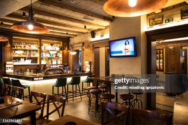 bar without guests - counter stock pictures, royalty-free photos & images