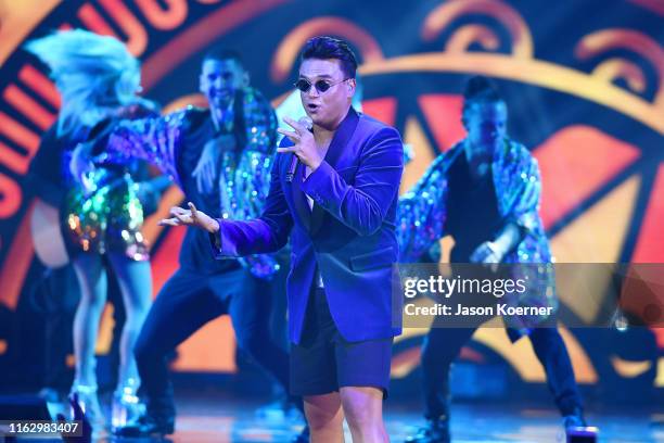 Silvestre Dangond performs on stage during Premios Juventud 2019 at Watsco Center on July 18, 2019 in Coral Gables, Florida.