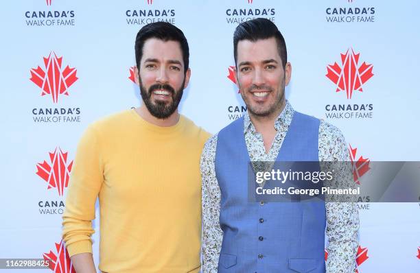 Drew Scott and Jonathan Scott attend the Canada's Walk Of Fame Fundraising Event Music Under The City Stars held at Casa Loma on July 18, 2019 in...