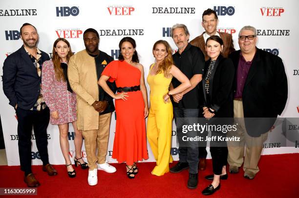 Tony Hale, Sarah Sutherland, Sam. Richardson, Julia Louis-Dreyfus, Anna Chlumsky, Gary Cole, Timothy Simons, Clea DuVall and David Mandel attend HBO...