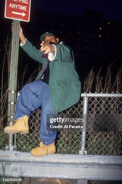 Rapper Raekwon of the Wu-Tang Clan poses for a portrait on May 8, 1993 on Staten Island in New York City, New York.
