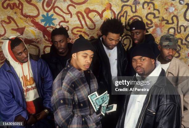 Rap Group The Wu-Tang Clan pose for a portrait on April 1, 1994 in New York City, New York.