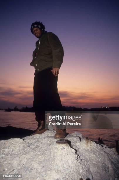 Rapper RZA of the Wu-Tang Clan poses for a portrait on May 8, 1993 on Staten Island in New York City, New York.