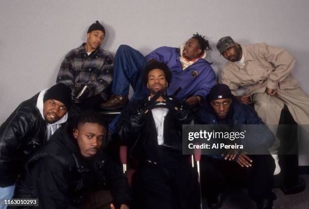 Rap Group The Wu-Tang Clan pose for a portrait on April 1, 1994 in New York City, New York.