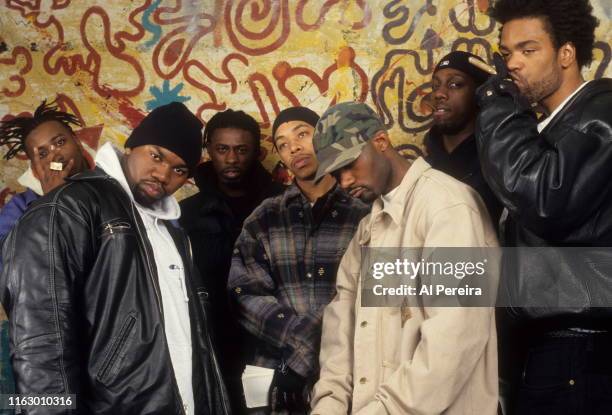 Rap Group The Wu-Tang Clan pose for a portrait on April 1, 1994 in New York City, New York.