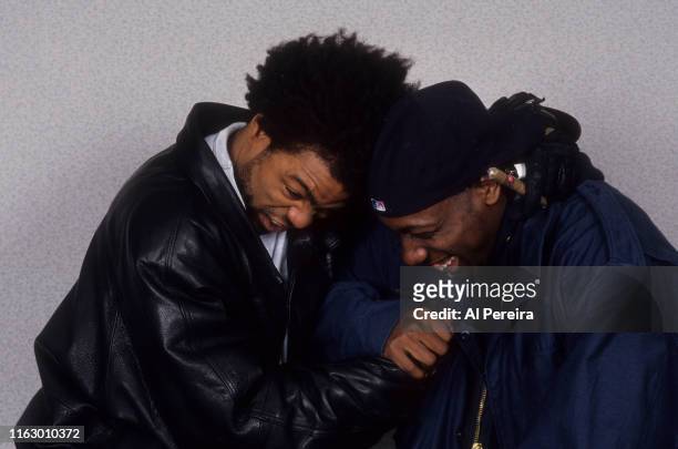 Rappers Method Man and Inspectah Deck of the Wu-Tang Clan pose for a portrait on April 1, 1994 in New York City, New York.