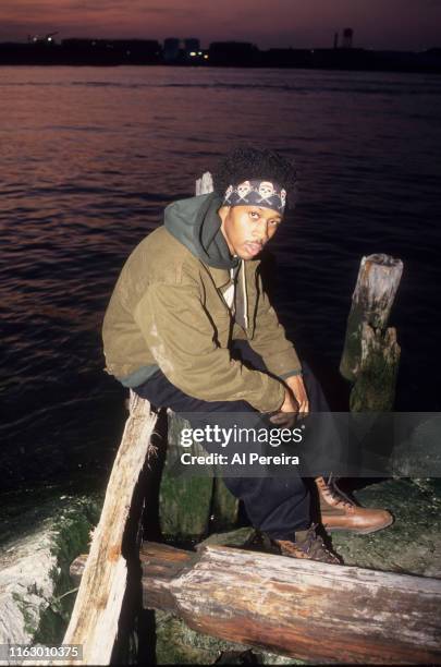 Rapper RZA of the Wu-Tang Clan poses for a portrait on May 8, 1993 on Staten Island in New York City, New York.