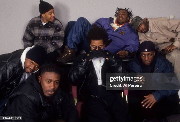 Rap Group The Wu-Tang Clan pose for a portrait on April 1, 1994 in New York City, New York.