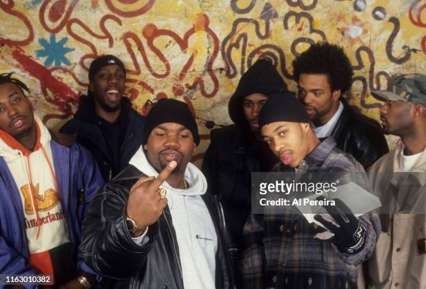 Rap Group The Wu-Tang Clan pose for a portrait on April 1, 1994 in New York City, New York.
