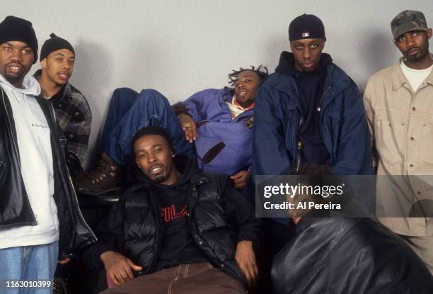 Rap Group The Wu-Tang Clan pose for a portrait on April 1, 1994 in New York City, New York.