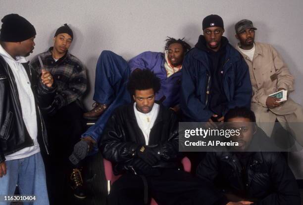 Rap Group The Wu-Tang Clan pose for a portrait on April 1, 1994 in New York City, New York.