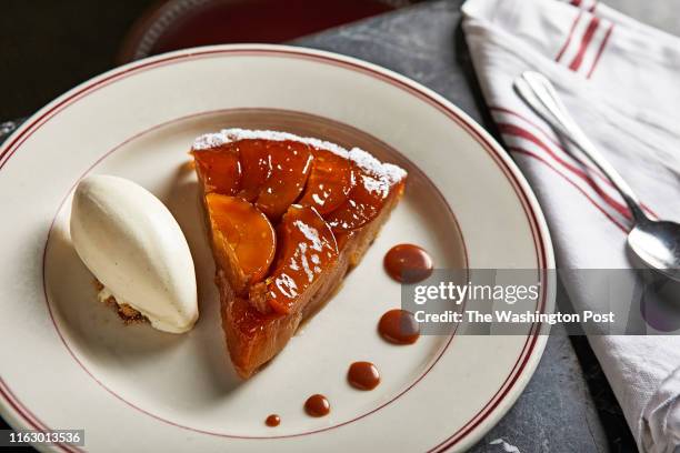 Apple Tarte Tatin at Le Diplomate. Photographed on September 19, 2018 in Washington, DC. .
