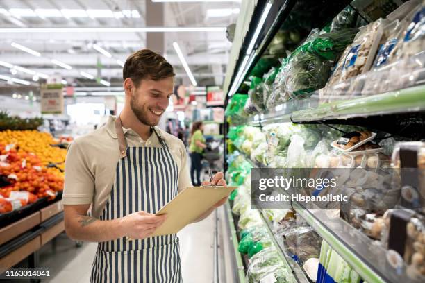 318 Man Checking Supermarket Inventory Stock Photos, High-Res Pictures ...