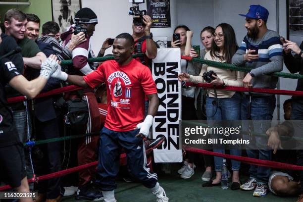 Bill Tompkins/Getty Images Guillermo Rigondeaux works out at the Mendez Gym during the Media Day workpout prior to his upcoming fight on December 6,...