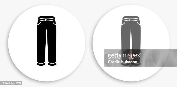 褲子黑白圓形圖示 - black pants 幅插畫檔、美工圖案、卡通及圖標