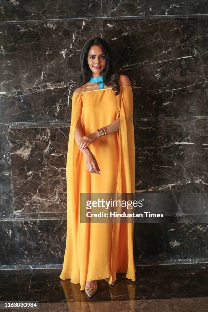 Bollywood actress Mallika Sherawat poses for a profile shoot during the promotion of her upcoming Alt Balaji web series 'Boo Sabki Phategi', on June...