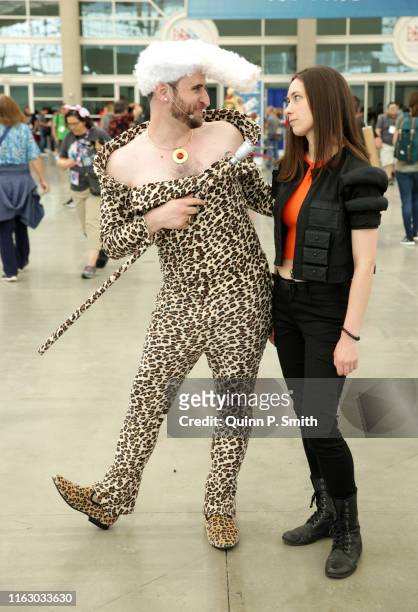Cosplayers attend 2019 Comic-Con International on July 19, 2019 in San Diego, California.