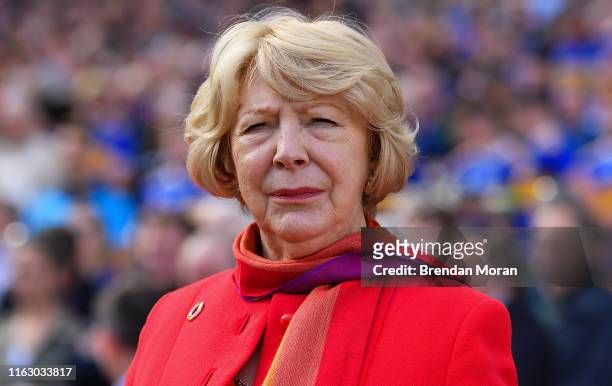 Dublin , Ireland - 18 August 2019; Sabina Higgins, wife of President of Ireland Michael D Higgins, prior to the GAA Hurling All-Ireland Senior...