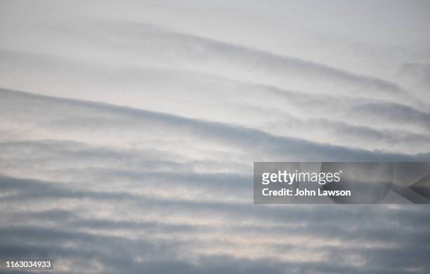 stratus clouds at dusk - grey clouds stock pictures, royalty-free photos & images