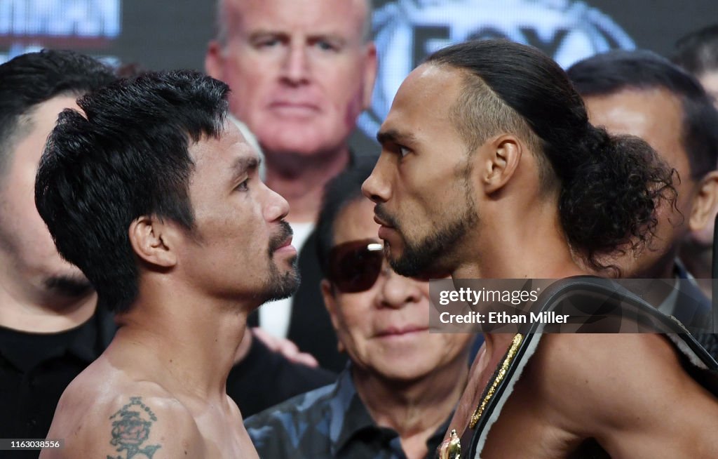 Manny Pacquiao v Keith Thurman - Weigh-in