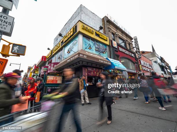 flushing, queens, new york city - flushing queens stock pictures, royalty-free photos & images