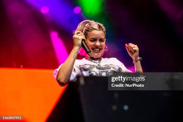 The english pop singer and song writer Anne-Marie performing live at Lowlands Festival 2019 on 16 August 2019 in Biddinghuizen, Netherlands.