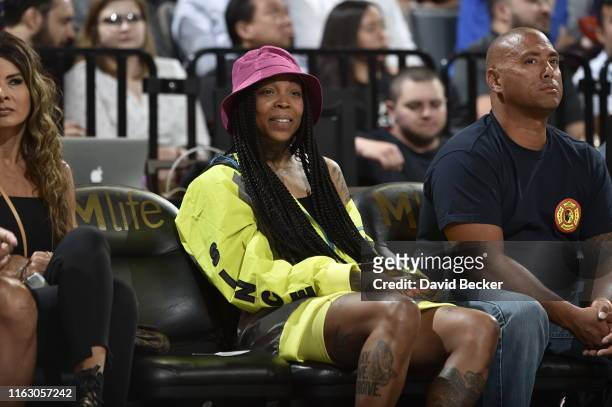 Retired WNBA Player, Cappie Pondexter attends the game between the Phoenix Mercury and the Las Vegas Aces on August 20, 2019 at the Mandalay Bay...